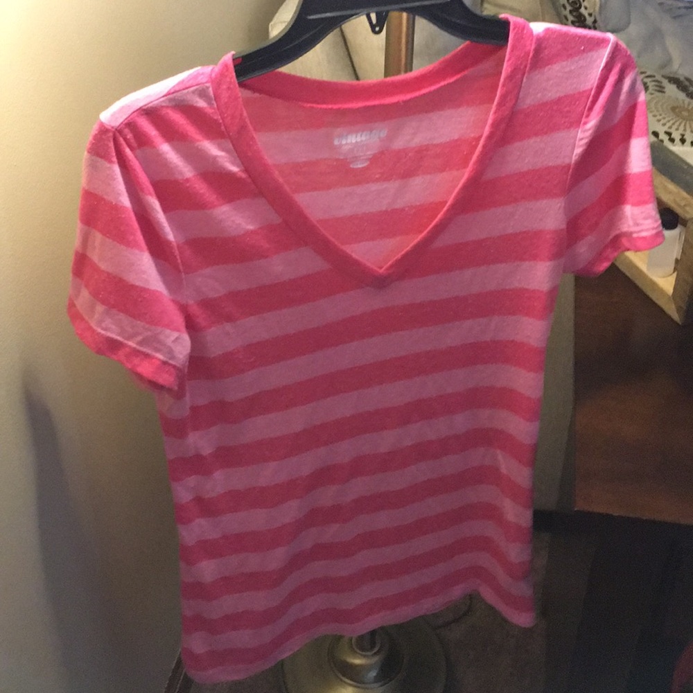 Two tone pink striped shirt old navy